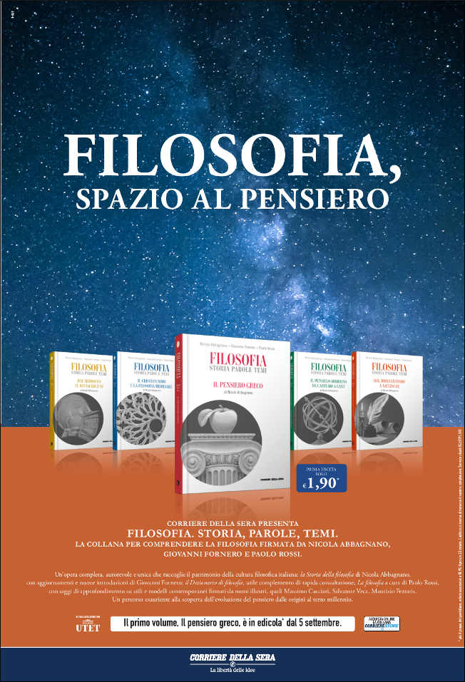Pagina pubblicitaria di
Filosofia. Storia parole temi
