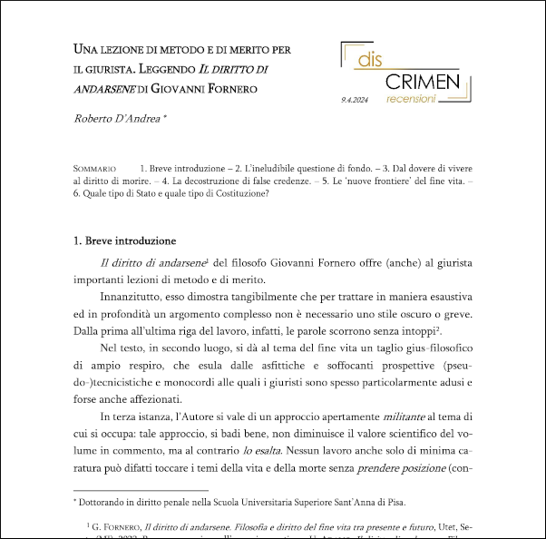 Saggio di D'Andrea